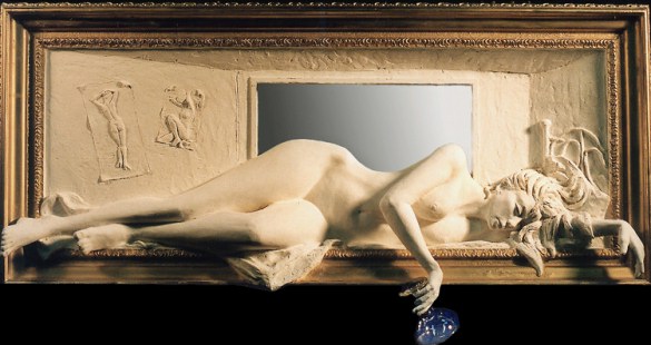 Drunk woman in bed